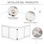 PawHut barrera de seguridad plegable color Blanco, , large indicador imagen numero 5