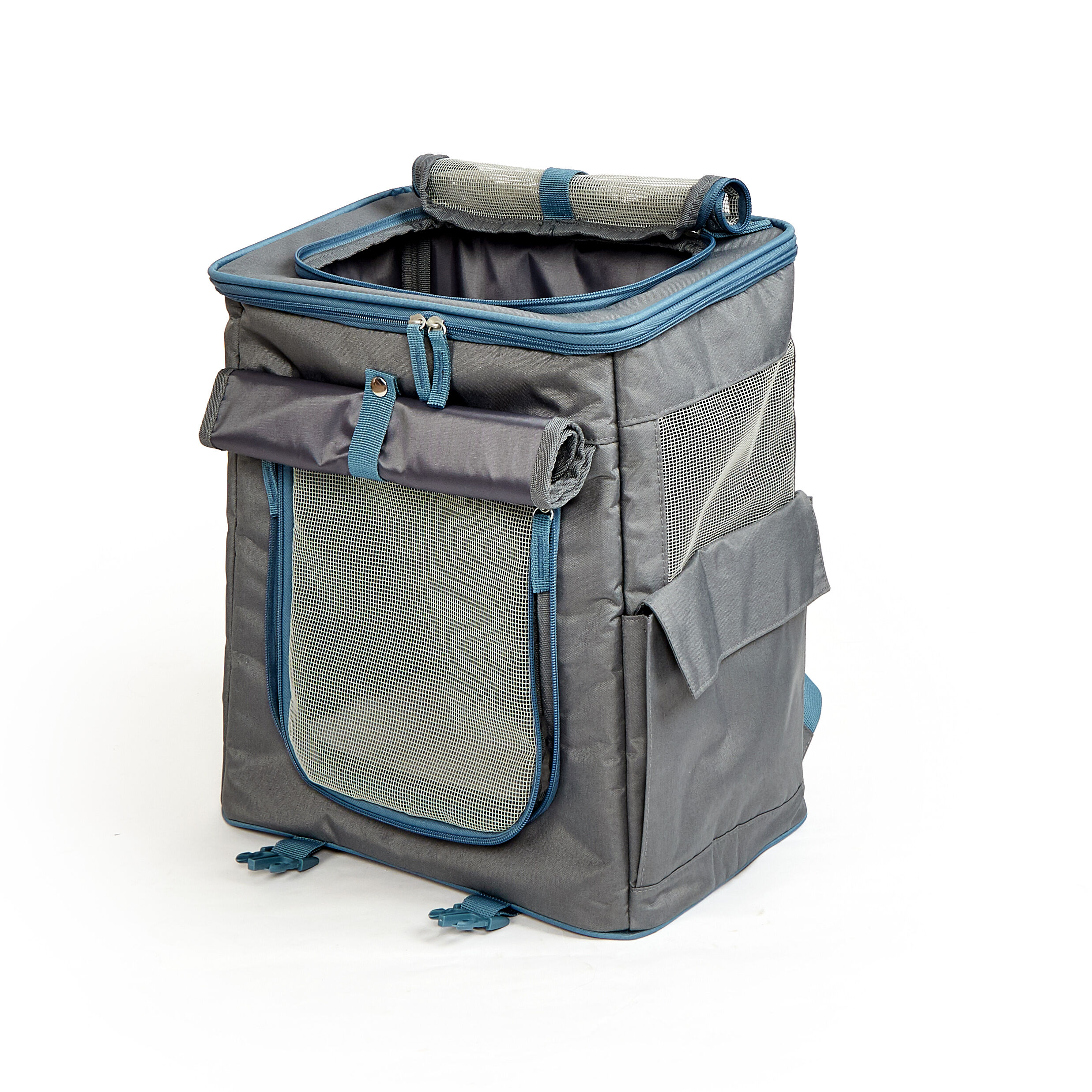 Mochila Porta Animales Gris/Azul FOFOS, , large Imagen numero 1