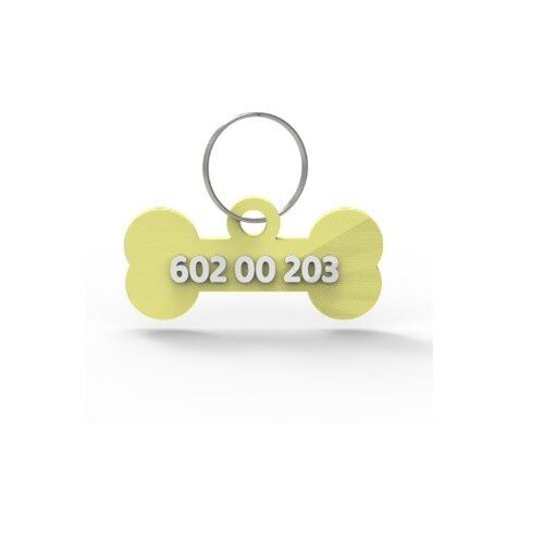 Seron chapa identificativa amarillo para mascotas, , large Imagen numero 1