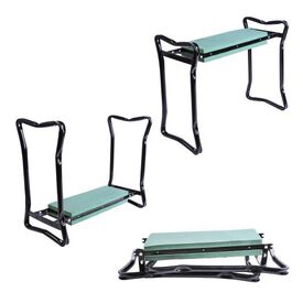 Taburete reclinatorio Outsunny de jardín portatil color Verde oscuro y Negro