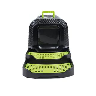 M-Pets Eco Rattan Caja de Arena Negra para gatos