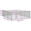 vidaXL Perrera de exterior puerta acero galvanizado plateado 3x2x1 m, , large indicador imagen numero 10