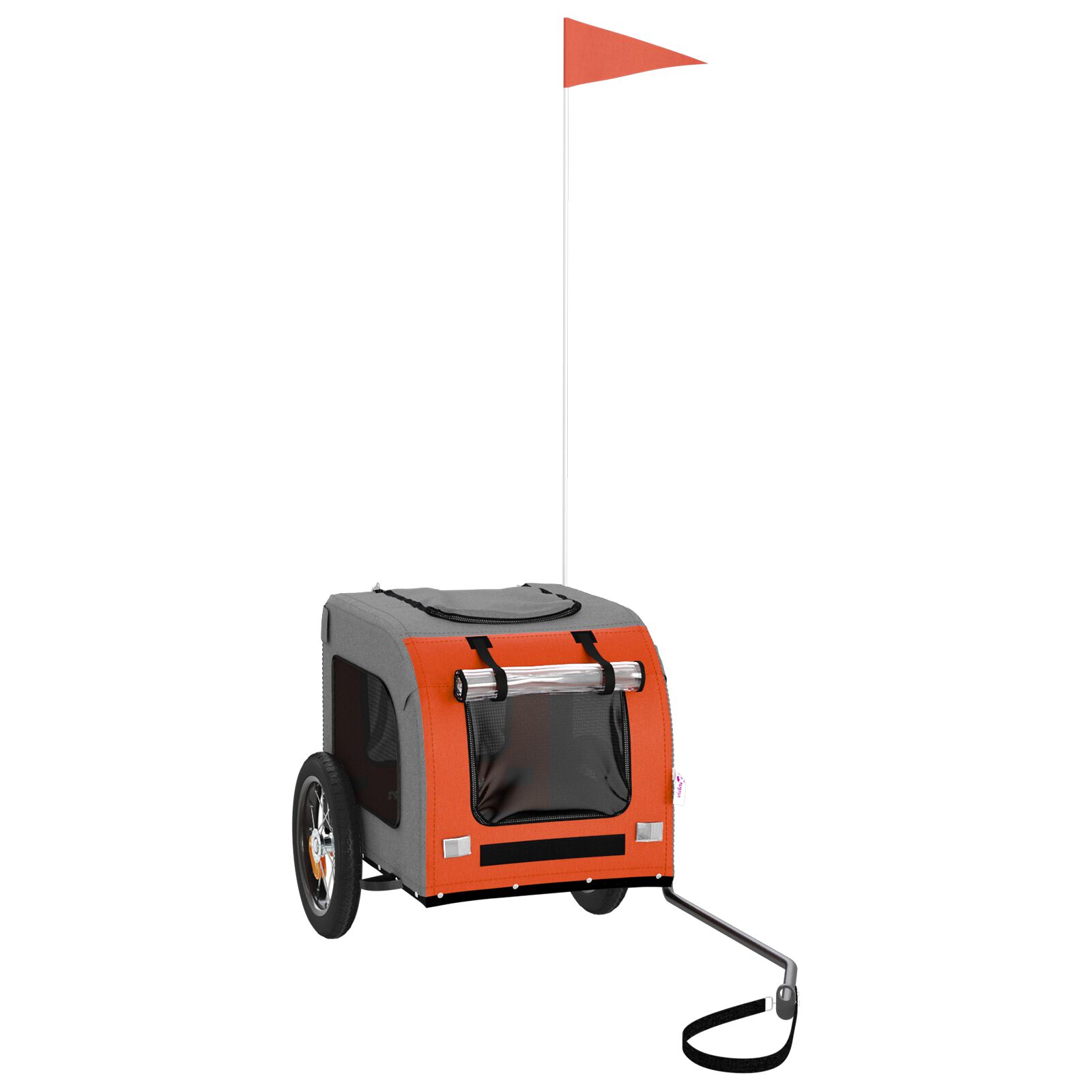 vidaXL Cochecito de perro naranja  Naranja Poli&eacute;ster y acero, , large Imagen numero 1