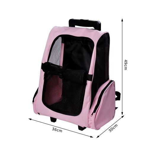 Transportín/Carrito PawHut 2 en 1 color Rosa thumbnail