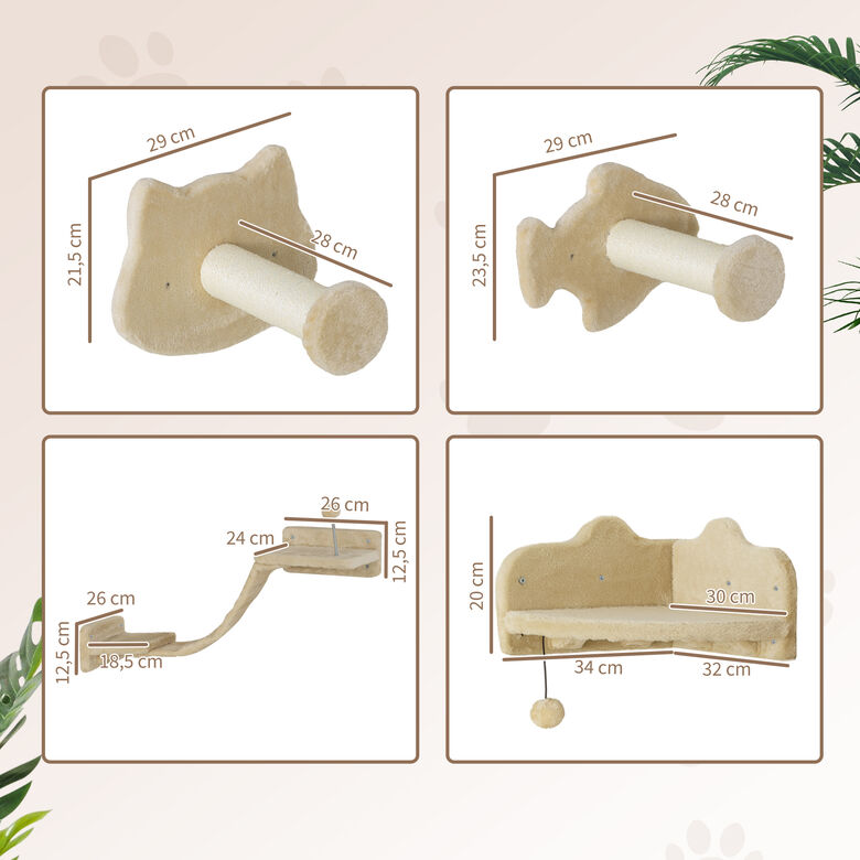 PawHut Estantes Beige para Gatos thumbnail