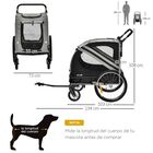 PawHut Remolque de Bicicleta para perros, , large image number null