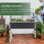 Outsunny Huerto Urbano Elevado 113,5x61x128,5 cm con Cubierta de Policarbonato con Techos Abatibles y Ventanas Correderas Marco de Aluminio y PVC para Plantas Flores Gris, , large indicador imagen numero 4
