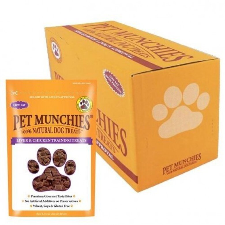 Pack de 8 paquetes de snacks de adiestramiento para perros sabor Hígado y pollo, , large image number null