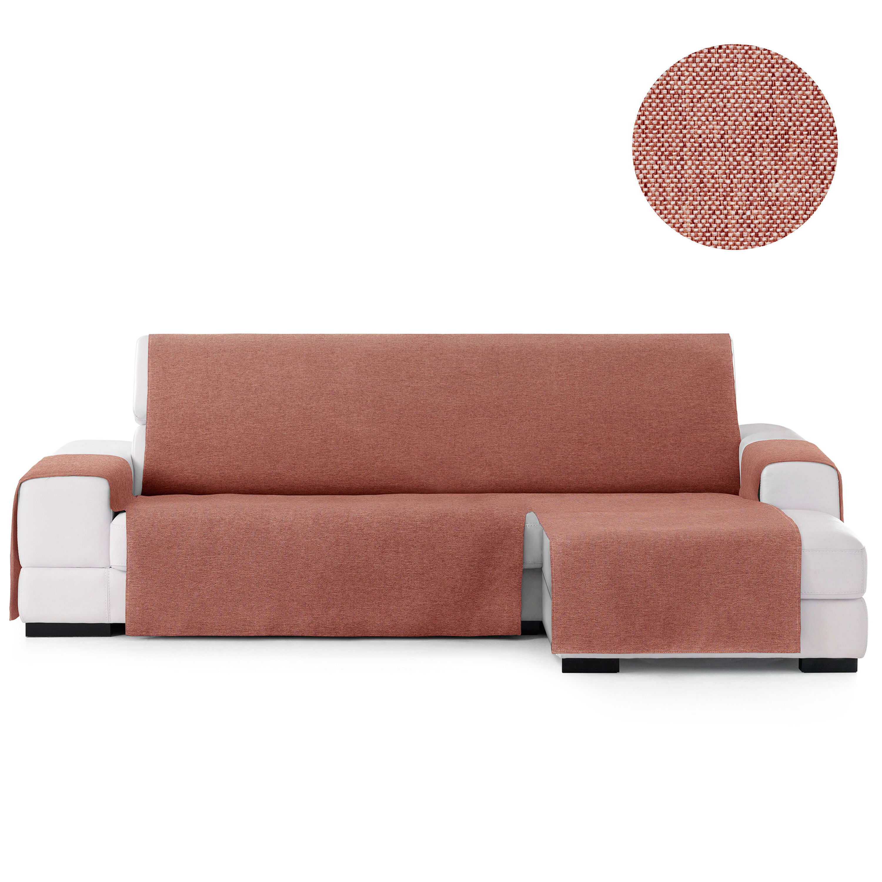 Vipalia Protector Cubre Sof&aacute; Chaise Derecho 290 Color Teja Modelo Brisa, , large Imagen numero 2