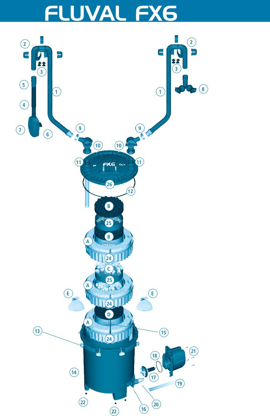 Fluval Aquastop Repuesto Válvula filtros externos FX 4/6 para acuarios thumbnail