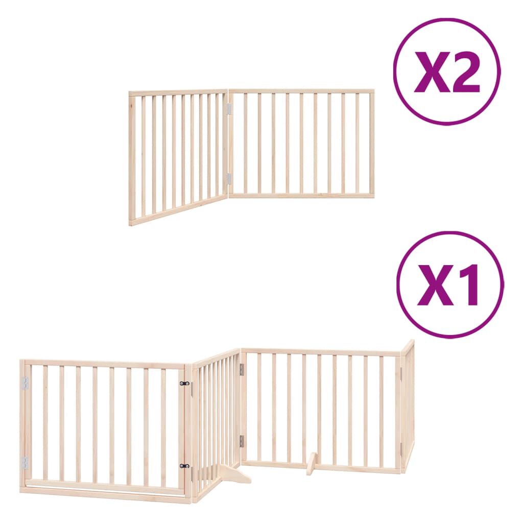 Vidaxl Puerta para Perros Plegable Paneles Puerta para Mascotas Madera de &Aacute;lamo, , large Imagen numero 6