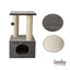 Leeby Colette Scratch rascador con cama nido y juguete gris para gatos, , large indicador imagen numero 4