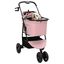vidaXL Carrito Plegable para Mascotas Ajustable Rosa 78 x 54 x 101 cm, , large indicador imagen numero 2