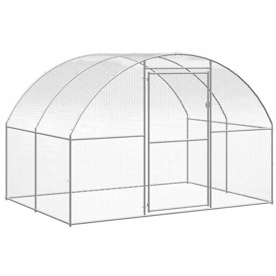 VidaXL Gallinero Exterior plateado, , large Imagen numero 3