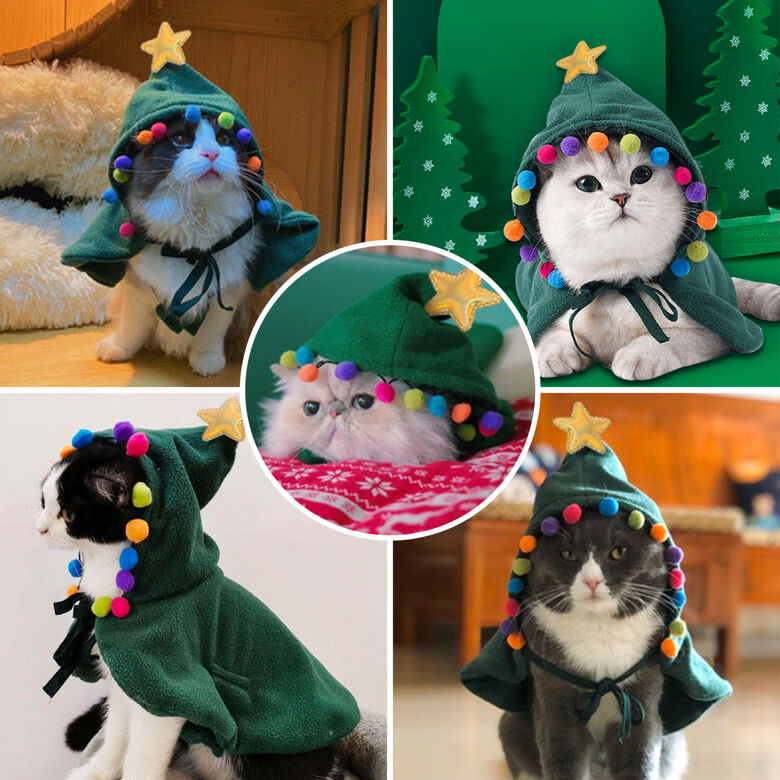 Nobleza Disfraz de Navidad para gatos y perros pequeños thumbnail