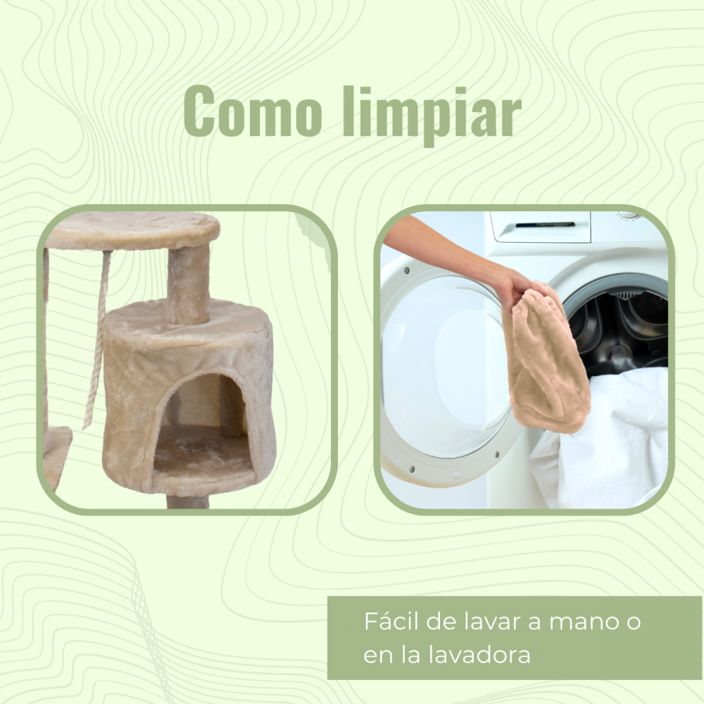 &Aacute;rbol rascador para gatos beige, , large Imagen numero 4