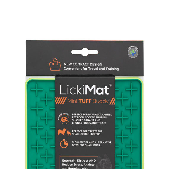 Comedero LickiMat Mini Tuff Buddy Verde para perro, , large Imagen numero 1