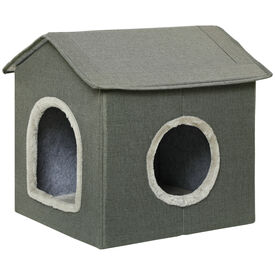 PawHut Casa Gris para Gatos 
