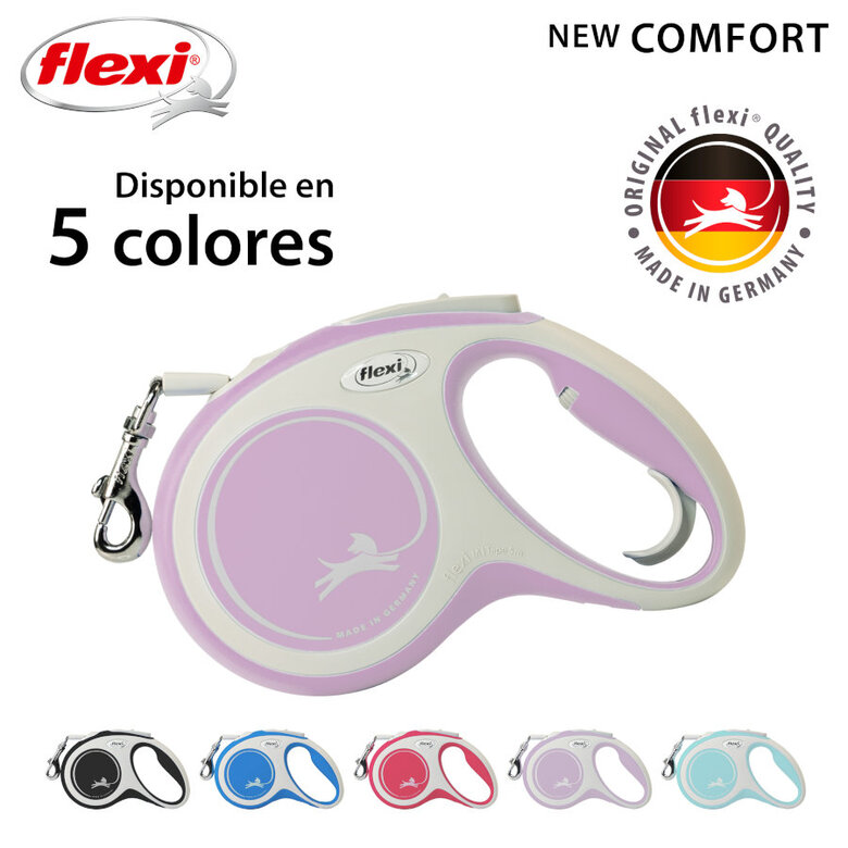 Flexi New Comfort Correa Extensible Rosa para perros, , large image number null