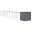 vidaXL Gallinero con corral acero galvanizado gris 110x1017x110 cm, , large indicador imagen numero 16