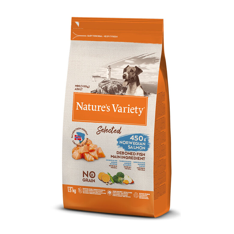 Celo Previamente Receptor Nature's Variety Adult Mini Selected Salmón pienso para perros | Tiendanimal