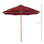 Outsunny Sombrilla Parasol con Poste Desmontable de Madera &Aacute;ngulo Ajustable Ventilaci&oacute;n Sistema de Polea para Exterior Jard&iacute;n Patio Piscina Terraza &Oslash;257x253 cm Rojo Vino, , large indicador imagen numero 3