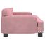 vidaXL Cama para perros de terciopelo rosa 70x45x30 cm, , large indicador imagen numero 3