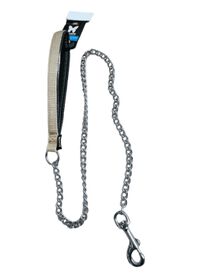 Martin Sellier Correa de Cadena con Asa de Nailon Beige para Perros
