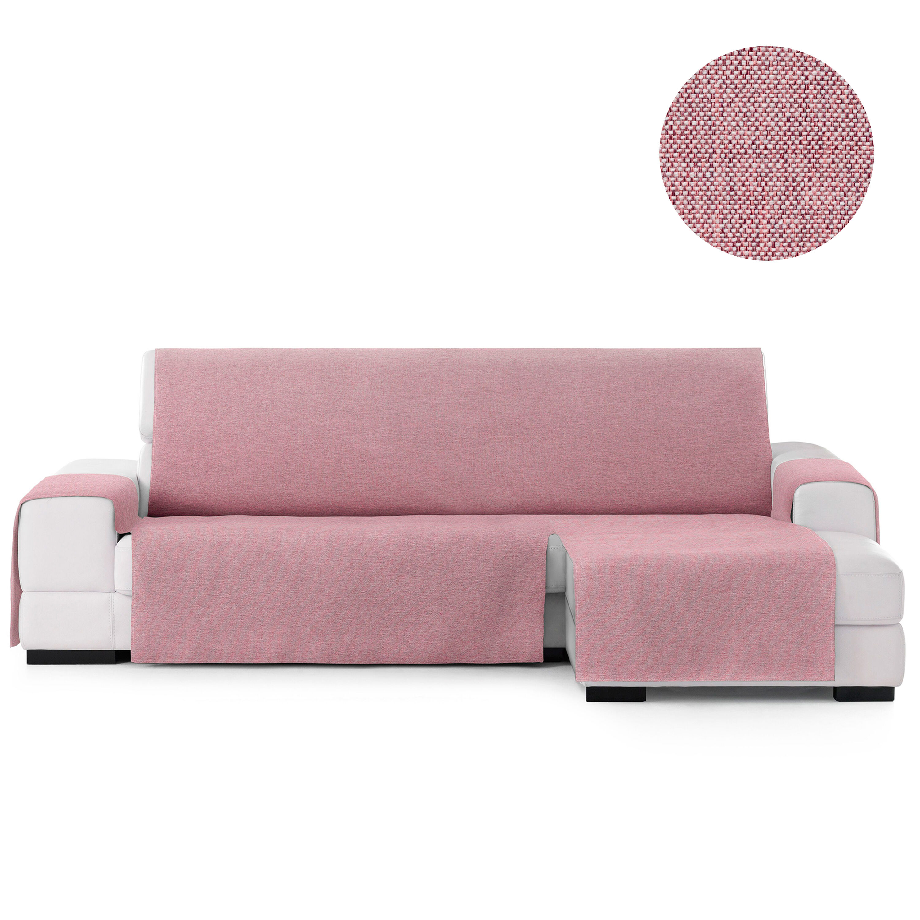 Vipalia Protector Cubre Sof&aacute; Chaise Derecho 240 Color Rosa Modelo Brisa, , large Imagen numero 2