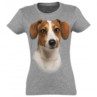 Camiseta Mujer Jack Russell color Gris