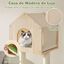 COSTWAY Árbol para Gatos Altura 139 cm, Torre para Gatos de Madera con Postes Rascadores de Sisal, Plataformas de Salto, Perca, Hamaca, Centro de Actividades para Gatos, , large indicador imagen numero 4