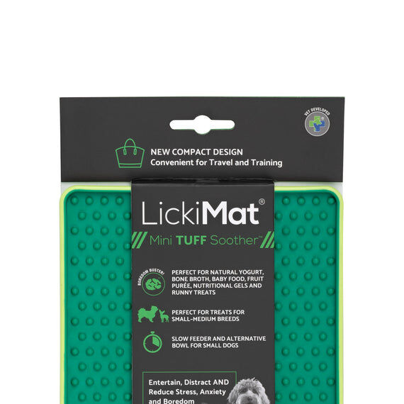 Comedero LickiMat Mini Tuff Soother Verde para perro, , large Imagen numero 1