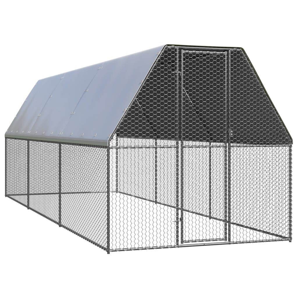 vidaXL Jaula gallinero de acero galvanizado 3x12x2 m, , large Imagen numero 30