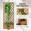 Outsunny Jardinera con Enrejado de Madera Macetero con Enrejado Jardinera Rectangular para Trepadoras Cultivos Plantas Flores Decoración en Esquina 40x40x145 cm Natural, , large indicador imagen numero 4