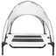 vidaXL Cama Elevada para Perro  con Techo Desmontable Gris Plateado Acero, , large indicador imagen numero 10