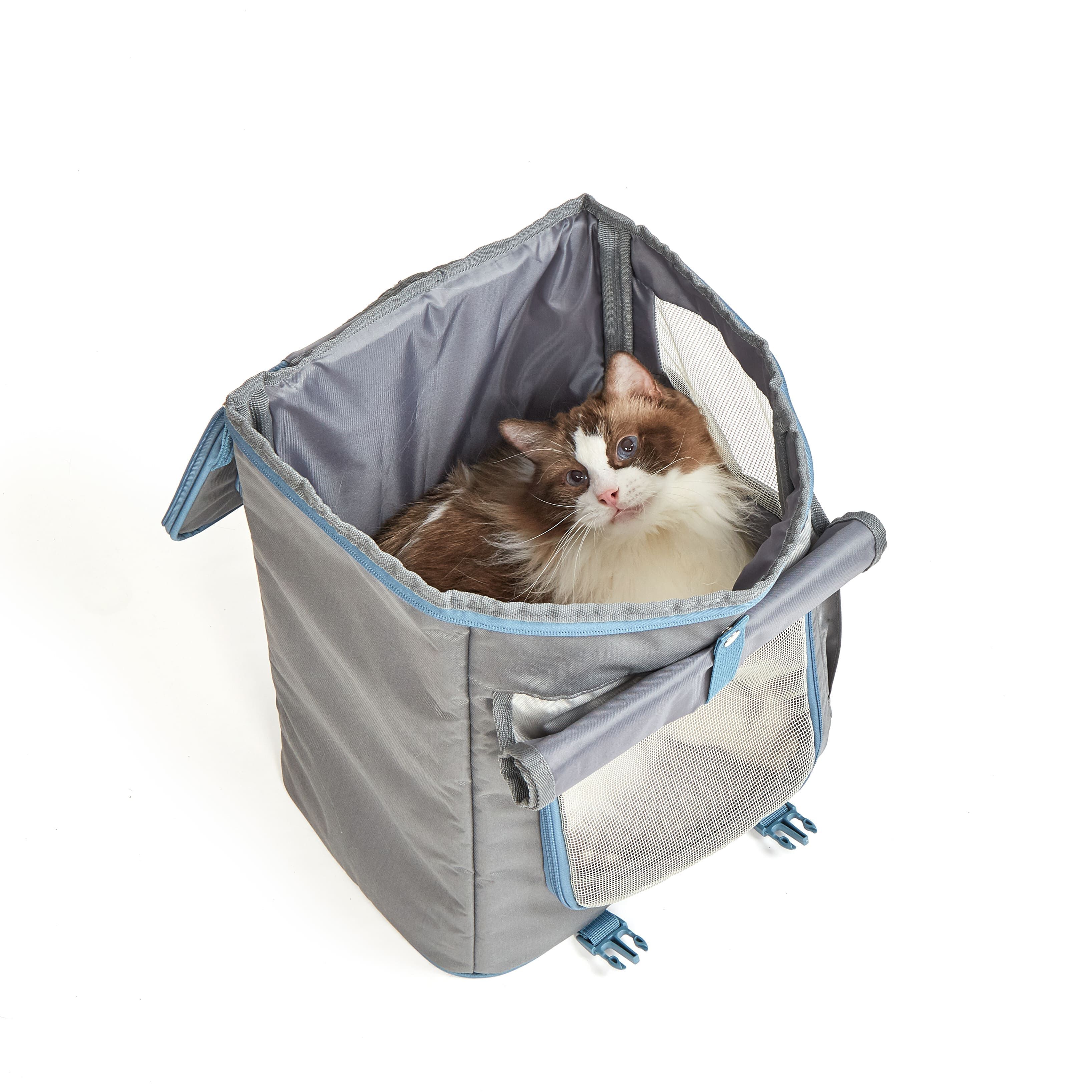 Mochila Porta Animales Gris/Azul FOFOS, , large Imagen numero 4