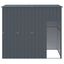 vidaXL Caseta perros con corral acero galvanizado gris 214x1069x181 cm, , large indicador imagen numero 27