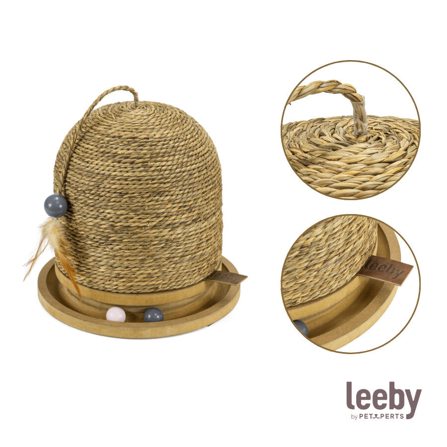 Leeby Beau rascador redondo con juguete para gatos, , large Imagen numero 5