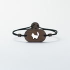 Pulsera de madera Gato Persa personalizable color Negro, , large image number null