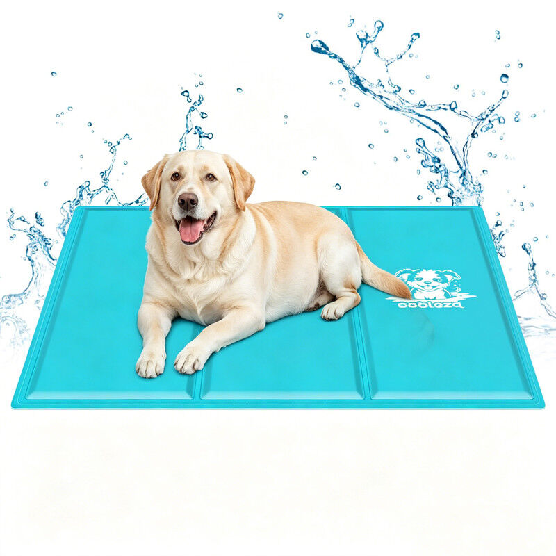 Nobleza Alfombrilla Refrescante para Perros y Gatos &ndash; Estampado, Gel Activado por Presi&oacute;n, Auto-refrigerante &ndash; Tama&ntilde;o: 110x70 cm &ndash; Azul Claro, , large Imagen numero 1