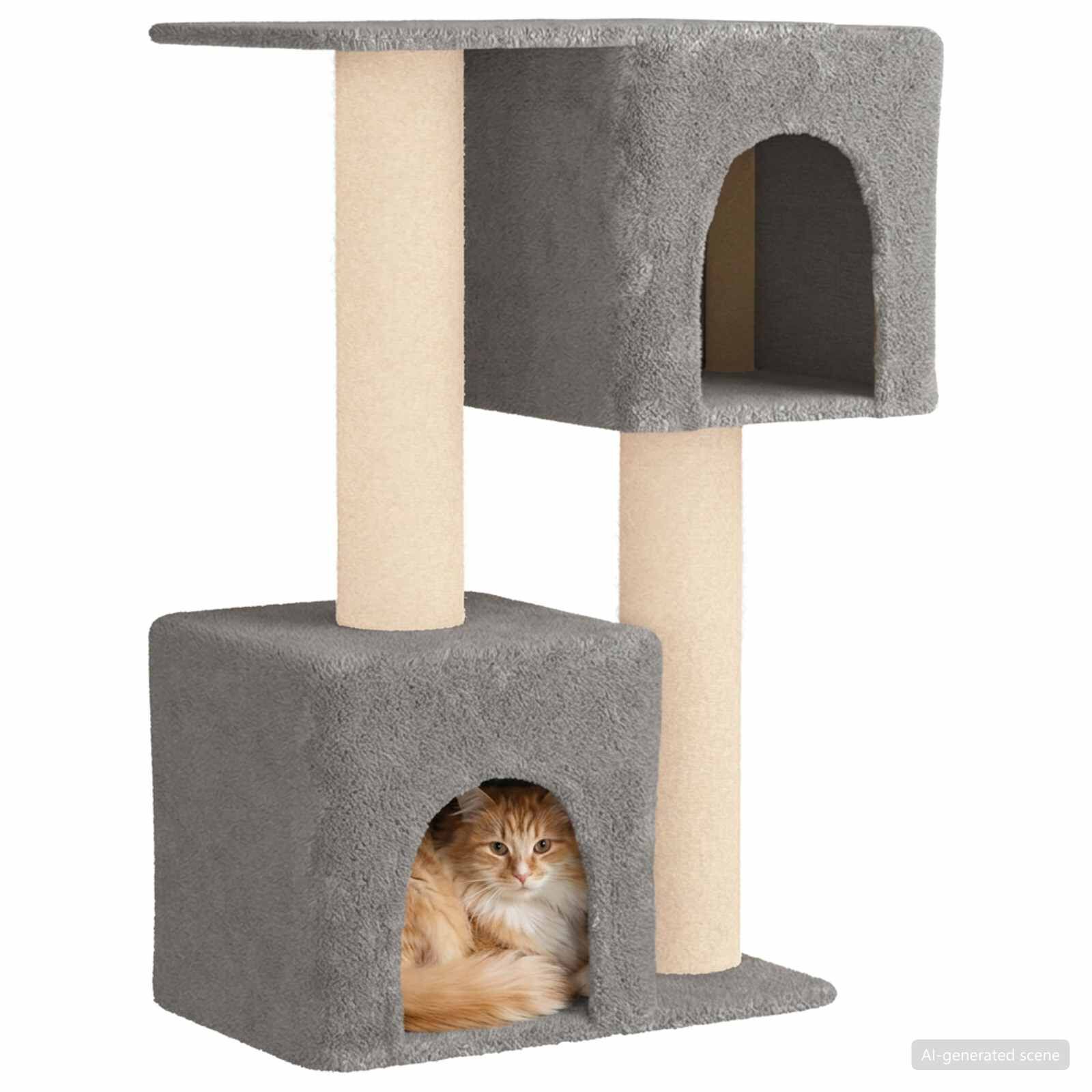 vidaXL &Aacute;rbol para gatos con postes de sisal Muebles Gatos mascotas Rascador, , large Imagen numero 3