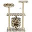 VidaXL Rascador con poste de sisal color Beige Huellas, , large indicador imagen numero 3