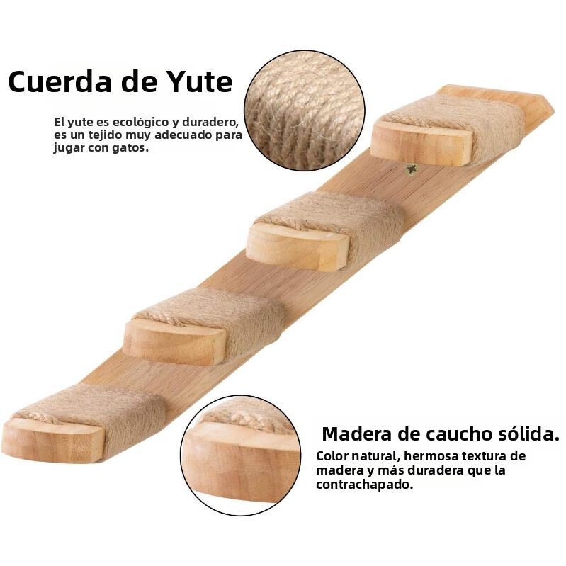 Estanter&iacute;as de Pared para Gatos de Madera Natural &ndash; Dise&ntilde;o Modular Minimalista, Resistentes y F&aacute;ciles de Instalar, Compatibles con Fukumaru, , large Imagen numero 4