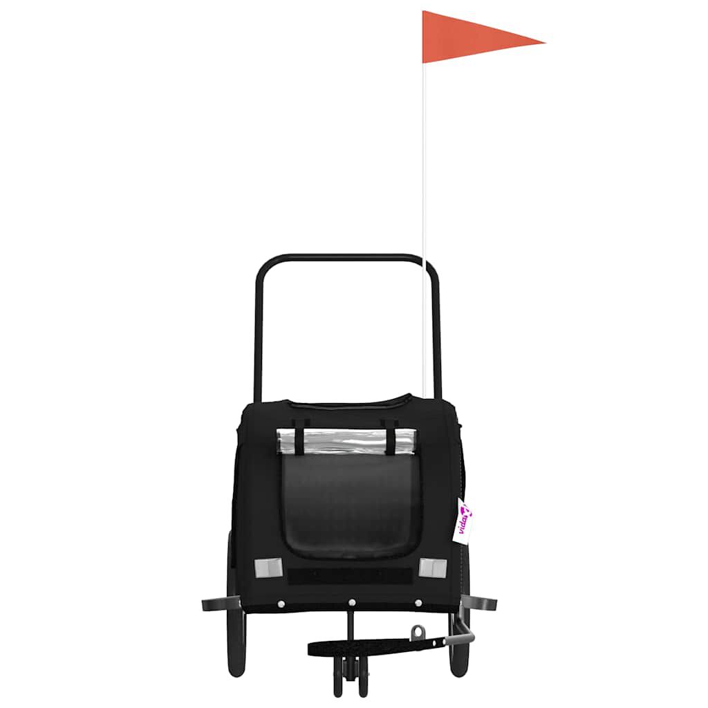 vidaXL Remolque de Bicicleta Mascotas Carrito para Bici Hierro Tela Oxford, , large Imagen numero 5