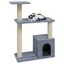 Vidaxl rascador sisal gris para gatos, , large indicador imagen numero 3