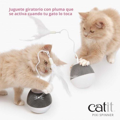 Cat it pixi spinner juguete y porta golosinas azul para gatos thumbnail