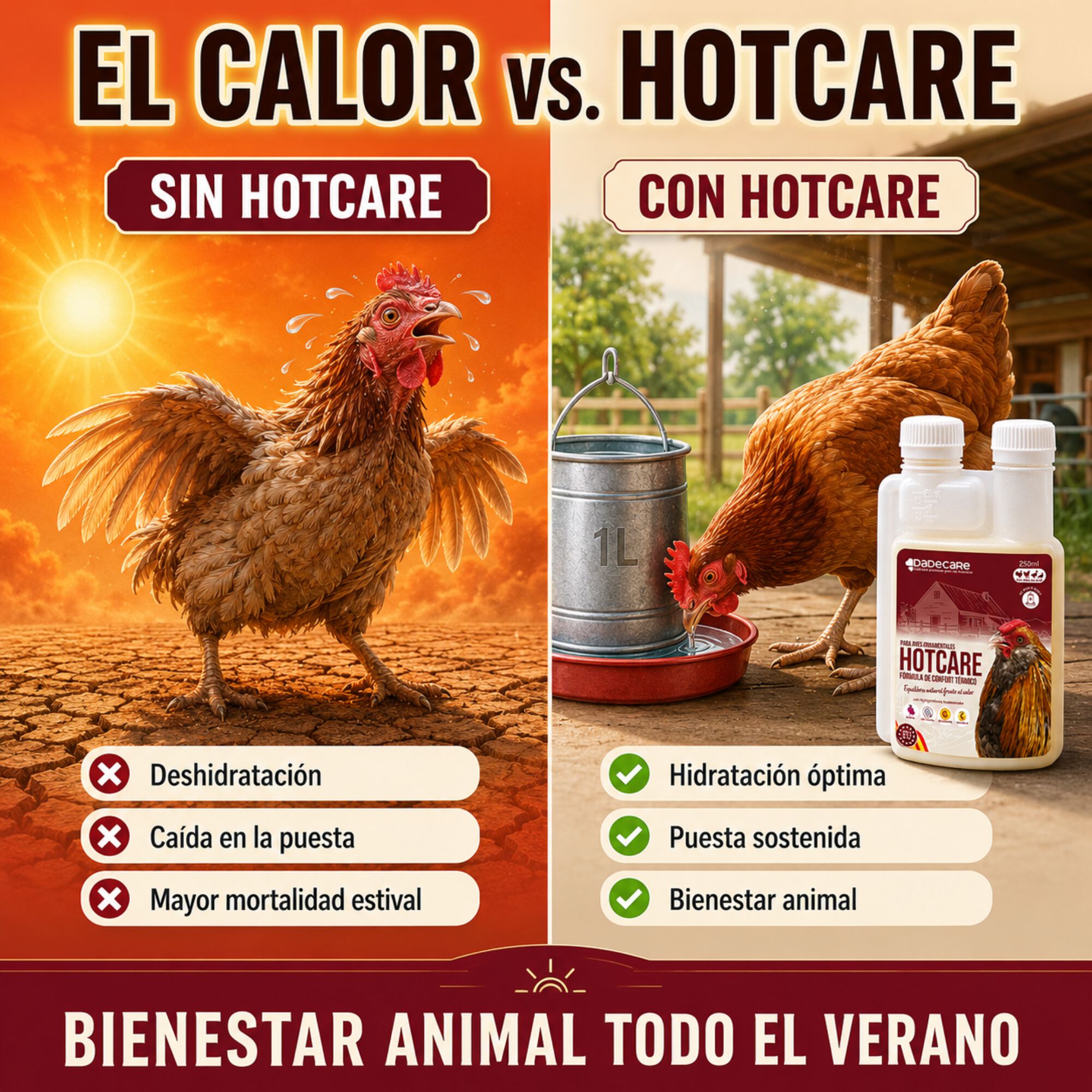 Hotcare 250 ml Antiestr&eacute;s por Calor para aves. Dadecare, , large Imagen numero 3