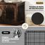 COSTWAY Mueble para Mascotas, 2 en 1 Jaula de Metal Resistente a Mordeduras con Ventana Translúcida, Caseta de Madera como Mesa Lateral, Ideal para Perros Pequeños y Medianos, Marrón Rústico, , large indicador imagen numero 5