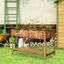 Outsunny Huerto Urbano de Madera 120x60x81 cm Jardinera Elevada para Cultivo de Plantas Flores Mesa de Cultivo con Estante Inferior para Jard&iacute;n Terraza Exterior Carbanizado, , large indicador imagen numero 2