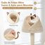 COSTWAY Árbol para Gatos Altura 155 cm, Torre para Gatos de Madera con Bola y Postes para Rascar, Soporte para Trepar con Percha de Felpa, Mueble del Centro de Actividades para Gatos, , large indicador imagen numero 3